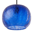9.8" W Marley Glam Blue Handblown Glass Globe Shade Pendant Light