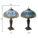35" H Dragonfly Tiffany-Style Stained Glass Table Lamp