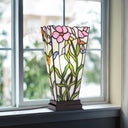 15.5" H Yara Multi Colored Stained Glass Vase-Shaped Table Lamp