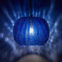 9.8" W Marley Glam Blue Handblown Glass Globe Shade Pendant Light
