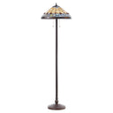 62.25" H Margriet Stained Glass Dome Shade Candlestick Base Floor Lamp