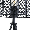 Roisin River of Goods Black Metal Cage-Shade 18.5-Inch Tripod-Base Accent Lamp