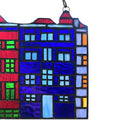 River of Goods 6-Inch Row House Skyline Stained Glass Suncatcher