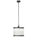 13" W Trudie Clear and Black Glass and Metal Pendant Light