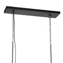 48" L 8-Light Degas Black Metal Industrial Chandelier