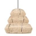 Brigitta 20"W Tiered Cream Jute Pendant Light
