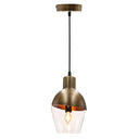 9.25" Asymmetrical Golden Glass 1-Light Pendant
