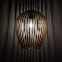 10.75" W Zoe Modern Clear and Gold Dome Shade Pendant Light