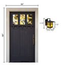 11.75"H Mission 1-Light Stained Glass Oil Rubbed Bronze Outdoor Light Fixture
