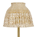 20"H Shayne Natural & Gold Bamboo Shade Table Lamp