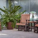 24.5" H Halston Double Lit Teal Bowl Shade Stained Glass Table Lamp