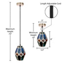 5.5" W Bouvier Metal and Glass Pendant Light