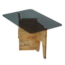 Mildred Wood and Glass Coffee Table