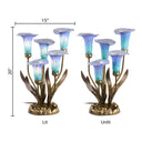 20"H Hand Blown Glass 5 Calla Lily Uplight Accent Lamp