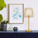 19.75"H Lucai Caged Globe Shade Table Lamp Silver or Gold