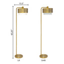 65.25"H Xander Gold Drum Shade Floor Lamp