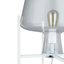 Leticia River of Goods White Metal and Clear Glass Bowl 61-Inch Floor Lamp