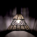 12" W Sandy Bohemian White Cone Shade Pendant