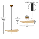 18" W 1-Light Catalina Metal and Jute Oval Hanging Pendant