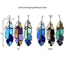 6"H Set-of-3 Virtues of a Feather Stained Glass Window Panel Accents