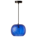 9.8" W Marley Glam Blue Handblown Glass Globe Shade Pendant Light
