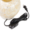 6.75" H Naomi Cream Mosaic Globe Shade Stacked Accent Lamp