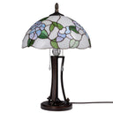 Tula 24.75" H Tiffany-style Blue Bowl Shade Stained Glass Table Lamp - Off