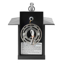River of Goods Red Stained Glass and Black 1-Light Outdoor Lantern Wall Sconce