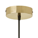 7.5" W Fiona Glam Gold and Clear Glass Drum Shade Pendant