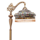 59" H Parisian Tiffany Stained Glass Umbrella Shade Floor Lamp
