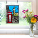 14.5" H London Stained Glass Window Panel