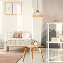 16.25" W 1-Light Josie Wood and Jute Dome Pendant