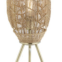 23.5"H Table Lamp with Round Tan Hemp Rope Shade