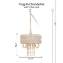 12.5"H Jeweled Blossoms Hanging Lamp