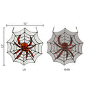 12" H Tiffany-Style Halloween Spider Web Stained Glass Window Panel