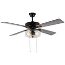 52"W Liza Black 4-Blade LED Ceiling Fan