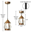 6.25" W 1-Light Betty Metal and Glass Pendant