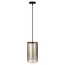 Fatima 8"W Silver Cutout Drum Pendant Light