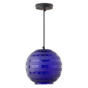 9.5" W Scarlett Modern Blue Blown Glass Globe Shade Pendant Light