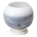 13' H Emily White and Blue Ombre Stacked Base Globe Shade Accent Lamp - River of Goods