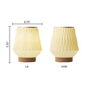 7.75" H Emily Yellow and Gold Trapezoid Shade Block Base Accent Lamp