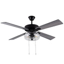 52"W Liza Black 4-Blade LED Ceiling Fan
