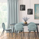 9.75" W 1-Light Westley Black Metal Pendant