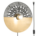 17.5" H Gold/Black Modern Indoor Plug In Wall Sconce