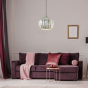 16 in. Nickel-Finish 1-Light Pendant with Silver Mercury Glass Shade