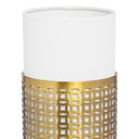 11"H Xander Gold Round Shade Hurricane Lamp