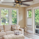 52"W LED Orson Craftsman Stained Glass 5-Blade Ceiling Fan with Remote Control