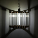 13" W Trudie Clear and Gold Glass and Metal Pendant Light