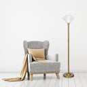 66.5" H Clara Metal & Glass Floor Lamp