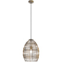 18.5"H Woven Organic Cage Oversized 1-Light Pendant